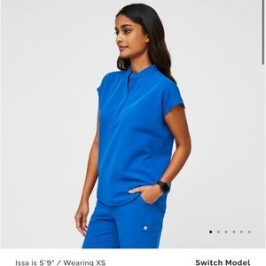 Figs rafiela top and Yola bottoms in royal blue